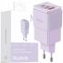 Mcdodo CH-1502 67W GaN 5 Mini 2xType-C 1xUSB Input Fast Charger (purple)